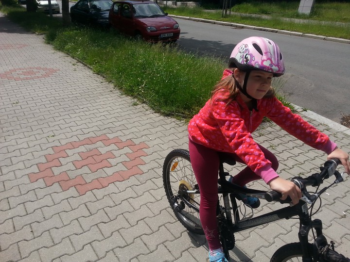 Zkušební jízda na novém kole 