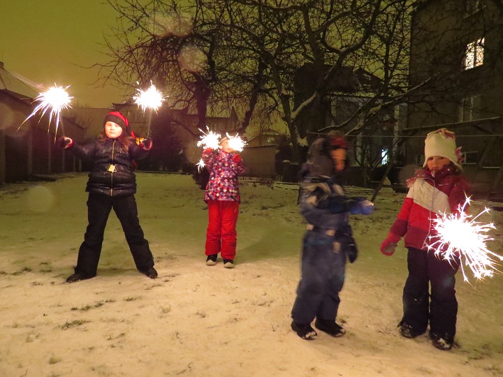 Silvestrovská ohnivá šou 